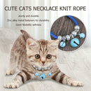 Cartoon Pet Dog Cat Collar Adjustable PU Rope Necktie Necklace with Bells