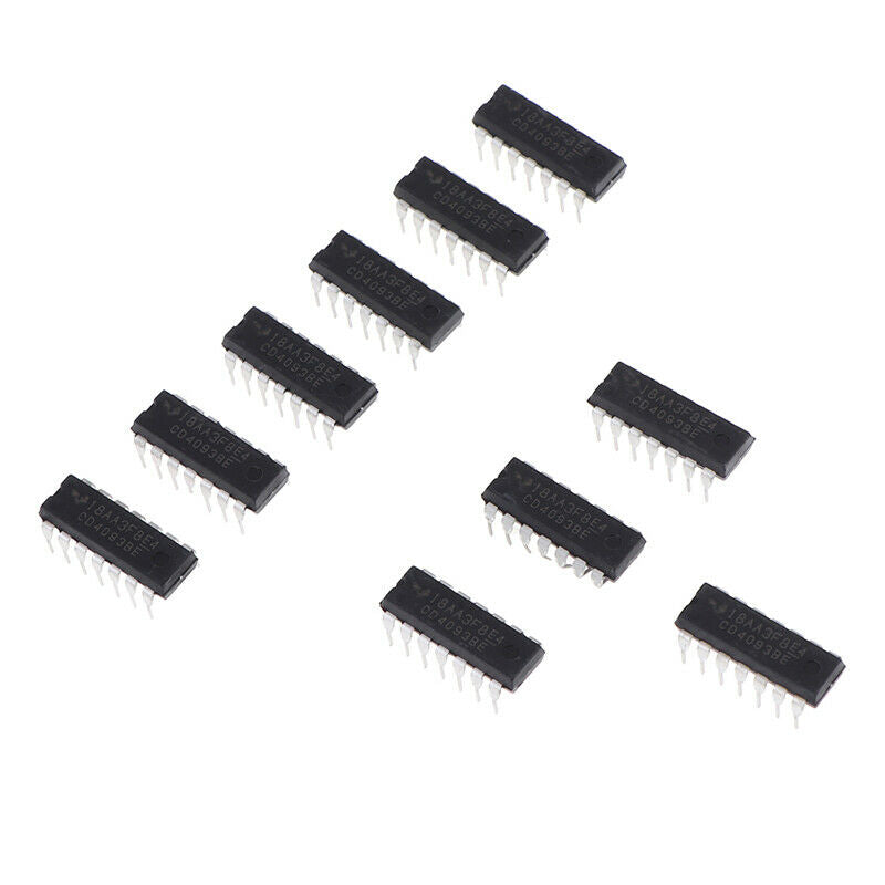 10 pcs CD4093BE inline DIP-14 Schmitt trigger chipB Ew
