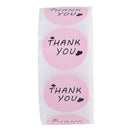 500pcs/roll Thank You Stickers 1inch Pink Stickers Party Favors LabelsSEAU