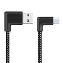 0.2m Nylon Braided 90 Degree Connector USB3.1 Type-C Charging Data Cable A