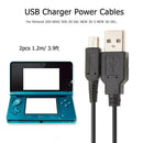 2pcs 1.2m/ 3.9ft USB Charging Power Cable Charger Cord for 3DS DSi NDSI