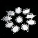 10pcs/lot Alloy Fit for 18x25mm Pendant Tray Oval Cabochon Setting Blank Bezel
