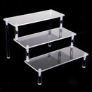 Figures Display Stand Rack Acrylic 3 Tier Clear for Home Shop Showcase