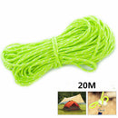 20M Reflective Guyline Tent Rope Guy Line Camping Cord Paracord Glow in the Dark