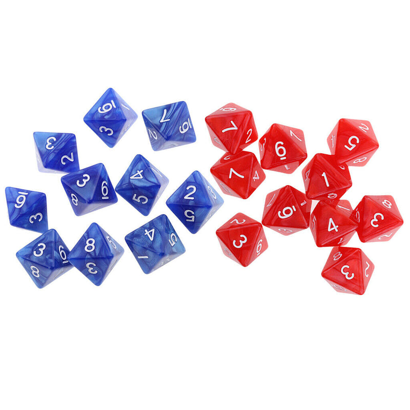 Set / 20pcs 8 Sides D8 Dice Dies For D \ U0026 D Casino Poker Card Says Guessing