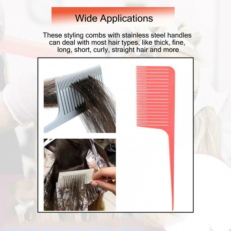 3x One-Way Weaving Highlighting Foiling Hair Combs, High Temperature Resistant