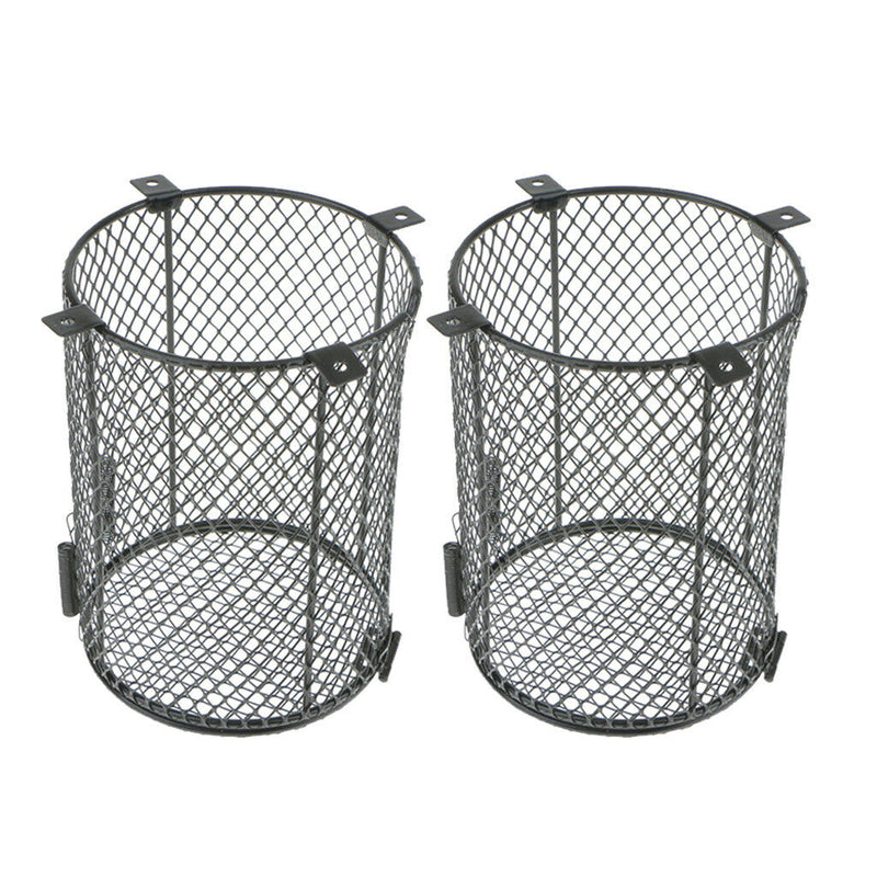 2Pcs Reptile Tank Heating Lamp Anti Hot Net Stainless Steel Light Lampshade