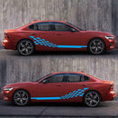 Plaid Stripes Vinyl Car Styling Stickers Auto Body Side Skirt Decorative Decals