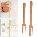 2x Eco-friendly Wood Salad Dinner Fork Dessert Fork Tableware Dinnerware