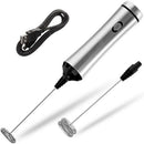 Usb Chargeable Double Spring Whisk Head Electric Milk Frother Stainless Ste S3P8