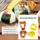 2pcs Cartoon Bear Chicken Shaped Rice Sushi Molds Suits Kid DIY Cake Cookie Tool