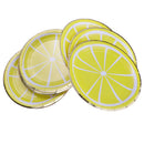 8pcs Lemon Paper Cake Dish Disposable Plates Birthday Party Decor 23cm