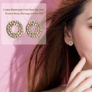 5pairs/set Fashion Creative Ladies Rhinestone Oval Love Heart Ear Stud Casual