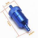 Blue 8mm Petrol Gas Fuel Filter Cleaner For Motorcycle Pit Dirt Bike ATV
