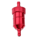8mm Petrol Gas Fuel Filter Aluminium for Motorbike ATV Quad Inline Red