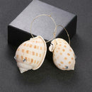 Rhinestone Conch Dangle Ear Hoop Women Drop Earrings Beach Jewelry Gift A