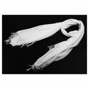 Winter Women Pashmina Shawl Tassel Scarf Fringes white
