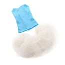 Blue Sleeveless Shirts with White Gauzy Skirt Kit Cute Outfits Clothes for 18