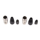 2x Metal 4Pin XLR Female Cable Connector for Pro Microphones