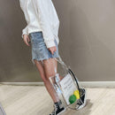 Clear Women Shoulder Handbags Jelly Transparent Plastic Summer Beach Bags
