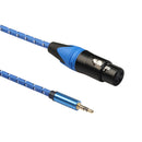 3.5mm Male to 3 Pin XLR Female Plug Connector Cable for Microphone Camera