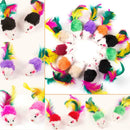 10pcs/Lot Soft Fleece False Mouse Feather Playing Toys For Pet Cat Funny Supplie
