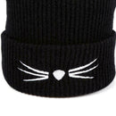 Winter Thick Knitted Wool Hat With Two Cat Ears Women's Warm&Soft Cap Beani N7H5