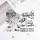Butterflies Flower Silicone Clear Rubber Stamps Seal Scrapbooking Album Card