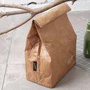 Brown Paper Lunch Bag Reusable Insulated Thermal Cooler Sack Magnetic ClosureGG