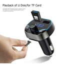 T24 Handsfree Bluetooth 4.2 FM Transmitter Dual USB 3.1A Fast Car Charger