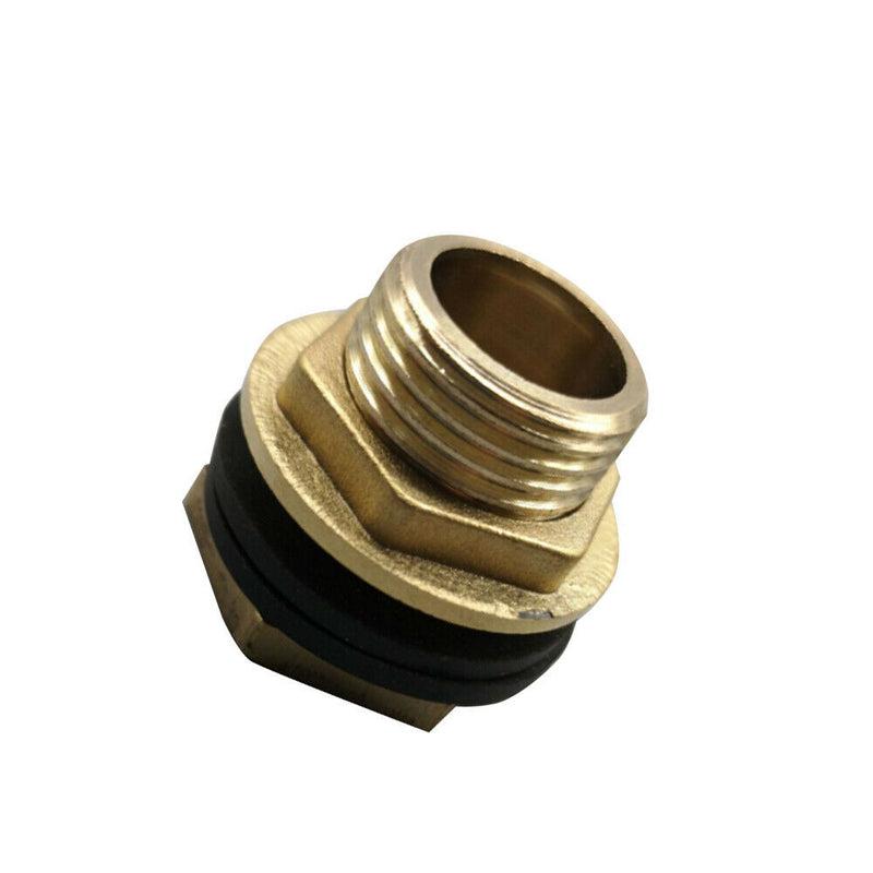 Water Tank Connector 3/4" Female 1" Male Brass Garden Fitting with 2 Rubber Ring
