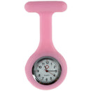 Pink Nurses Brooch Silicone Rubber Tunic Fob Watch T4C8