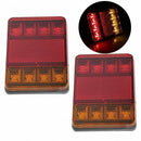 2X Trailer Truck 8LED Taillight Brake Stop Turn Sign Indicator Light Lamp JC!E