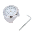 7/8" 1" Motorcycle Bike Chrome Waterproof White Dial Handlebar Clock Glow Watch