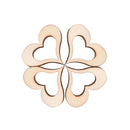 50 3cm Wooden Mini Hollow Love Heart Wood Cutout Wedding Craft Embellishment TE