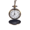 High Quality Full Metal Bronze Watch Pendant Men's Quartz Pocket Watch Neckla%!