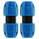 2Pcs PE Straight Union Garden Hose PE Connector Heavy Duty Water Hose Fittings