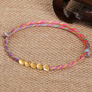 Hand Woven Colorful Buddha Bead Bracelet Adjustable Copper Bead Lucky Hand Rope