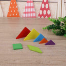 Wooden Magnetic Tangram Puzzles Jigsaw Plate Kids IQ Educational Toys Gifts