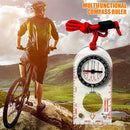 Multi-functional Outdoor Hiking Camping Travel Compass Feet Map Ruler Scale