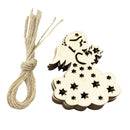 10pcs/bag DIY Wooden Clip Christmas Tree Pendant Handmade Pendant Gifts (A) A