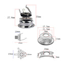 1/4'' Electric Guitar Mono Output Jack Plug Socket for  Guitar Chrome