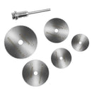 6pcs HSS Circular Rotary Blade Wheel Discs Saw Blades Mandrel Tool for Wood