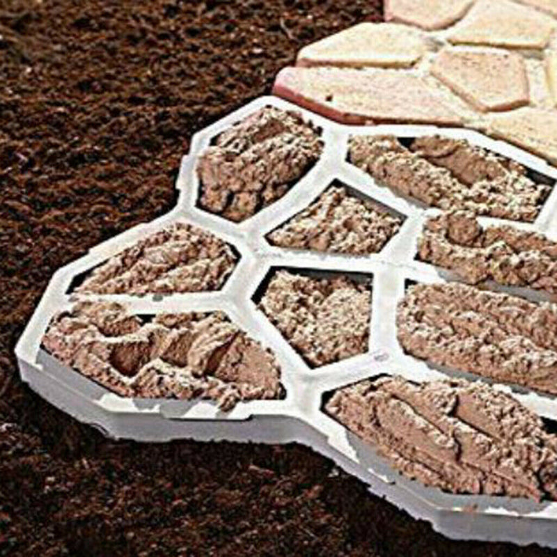 2x DIY Garden Lawn Stepping Stones Mold Outdoor Paving Driveway Brick Mould