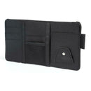 Car Sun Visor Organizer Holder Bag with Zipper for Glasses Phone (Black)
