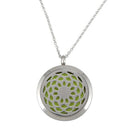 Aromatherapy Essential Oil Diffuser Necklace Stainless Steel Locket Pendant X6E9