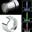 3 Color Glow Kitchen Tap Waterfall LED Light Water Faucet Temperature Senso