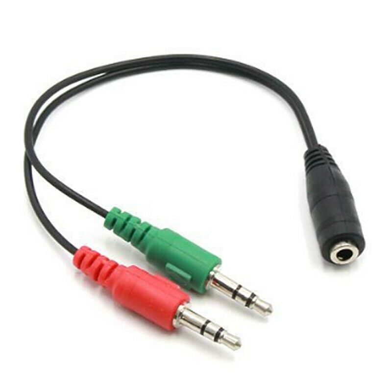 Headphone Splitter Earphone Adapter Audio 3.5mm Female to 2 Male Jack 3.5 Mic A