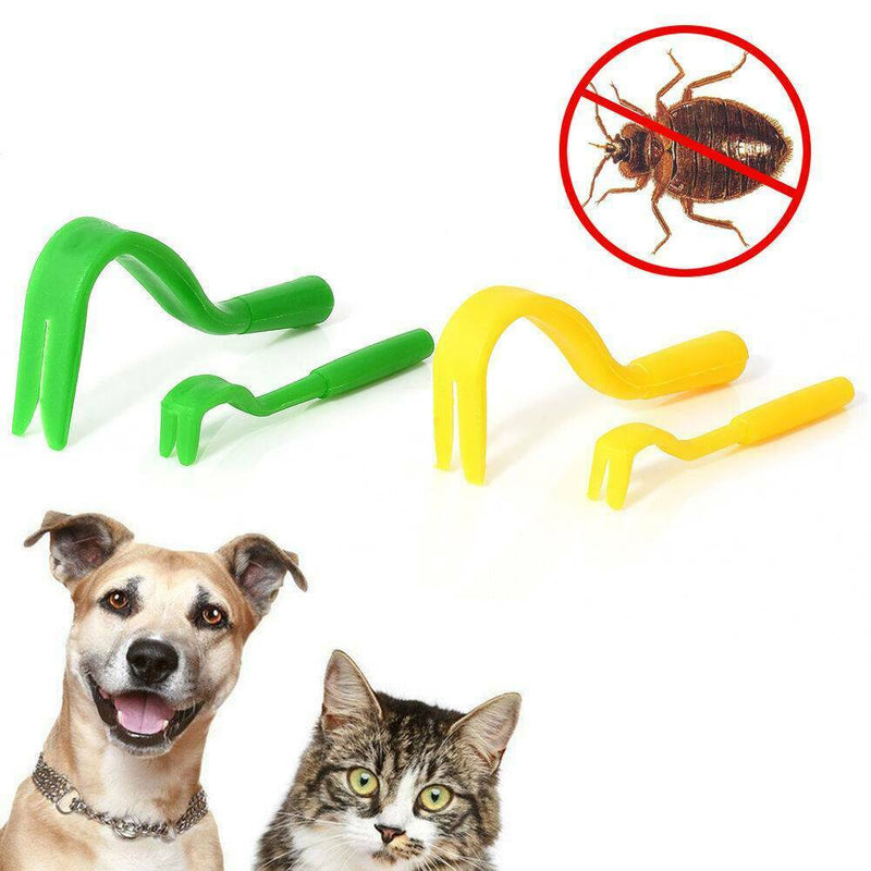 4PCS Tick Twister Hook Tool Tick Remover 2 Size Human Manual Debulking Flea Tool