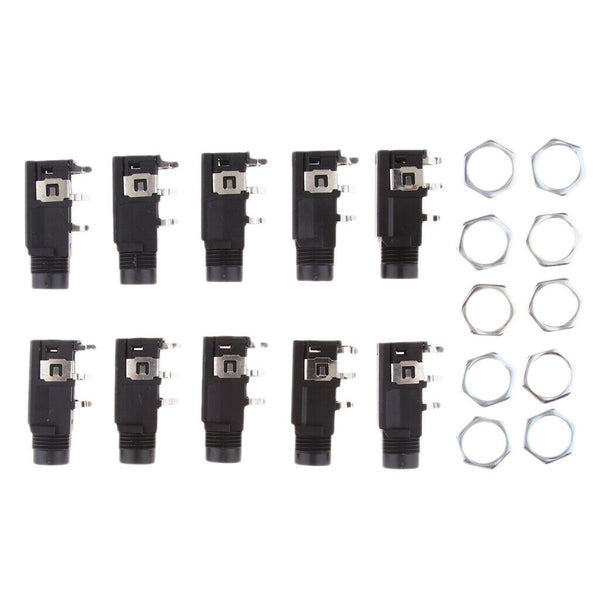 10x 4PIN 1/4 '' 6.35mm / 6.5mm Female Connector Jack Audio Mono Jack